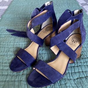 Vince Camuto lace up heels, size 10, blue color